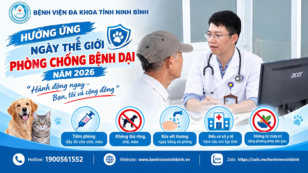 HƯỞNG ỨNG NGÀY THẾ GIỚI PHÒNG CHỐNG BỆNH DẠI NĂM 2026: “HÀNH ĐỘNG NGAY - BẠN, TÔI VÀ CỘNG ĐỒNG”.