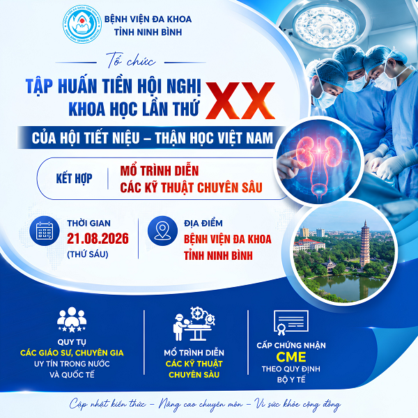BỆNH VIỆN ĐA KHOA TỈNH NINH BÌNH TỔ CHỨC TẬP HUẤN TIỀN HỘI NGHỊ KHOA HỌC LẦN THỨ XX HỘI TIẾT NIỆU – THẬN HỌC VIỆT NAM.
