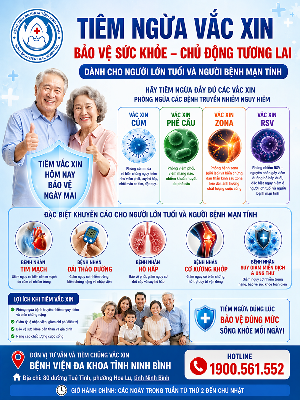 Tuần lễ Tiêm chủng Thế giới 2026: Vắc xin bảo vệ mọi thế hệ.