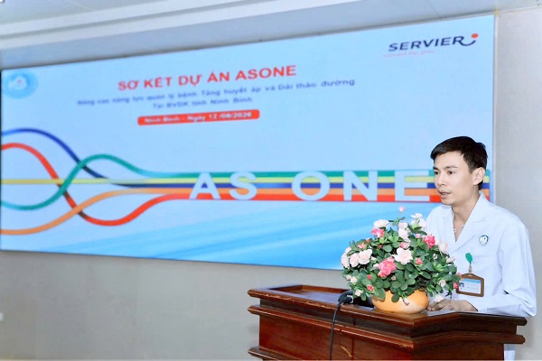 Hội nghị sơ kết Đề án nâng cao tỉ lệ kiểm soát bệnh lý tăng huyết áp và đái tháo đường (AS - ONE) tại Bệnh viện Đa khoa tỉnh Ninh Bình.