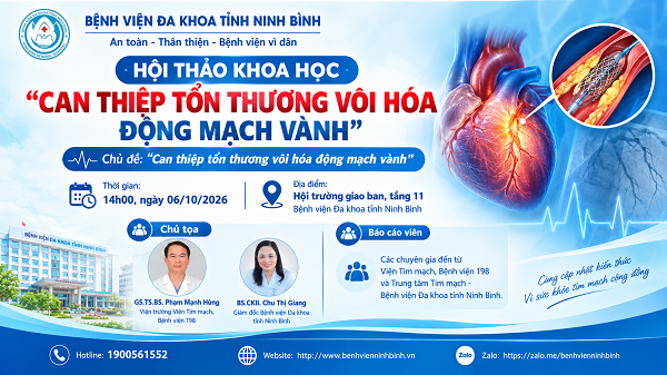 HỘI THẢO KHOA HỌC “CAN THIỆP TỔN THƯƠNG VÔI HÓA ĐỘNG MẠCH VÀNH”