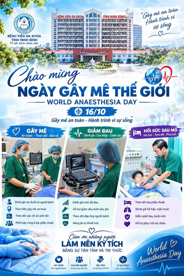CHÀO MỪNG NGÀY GÂY MÊ THẾ GIỚI 16/10/2026
