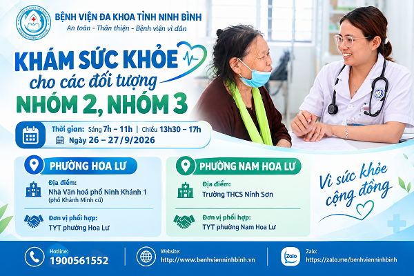 KHÁM SỨC KHỎE CHO CÁC ĐỐI TƯỢNG NHÓM 2, NHÓM 3.