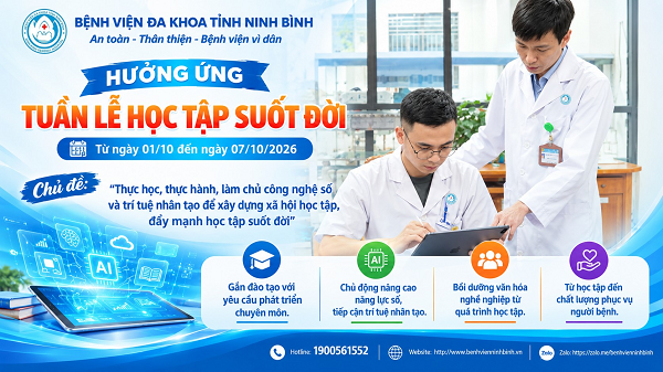 BỆNH VIỆN ĐA KHOA TỈNH NINH BÌNH HƯỞNG ỨNG TUẦN LỄ HỌC TẬP SUỐT ĐỜI NĂM 2026.