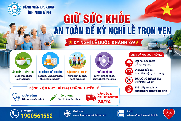 GIỮ SỨC KHỎE, AN TOÀN ĐỂ KỲ NGHỈ LỄ TRỌN VẸN.